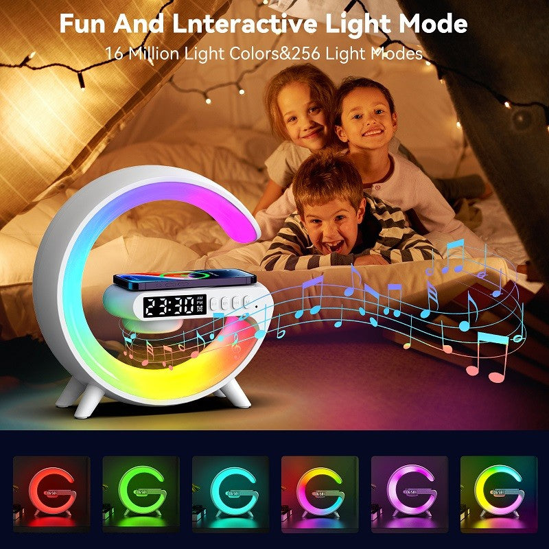 G63 Bluetooth Speaker with Atmosphere Light & Wireless Charger