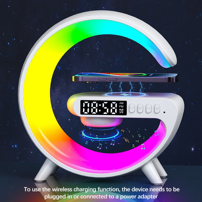 G63 Bluetooth Speaker with Atmosphere Light & Wireless Charger