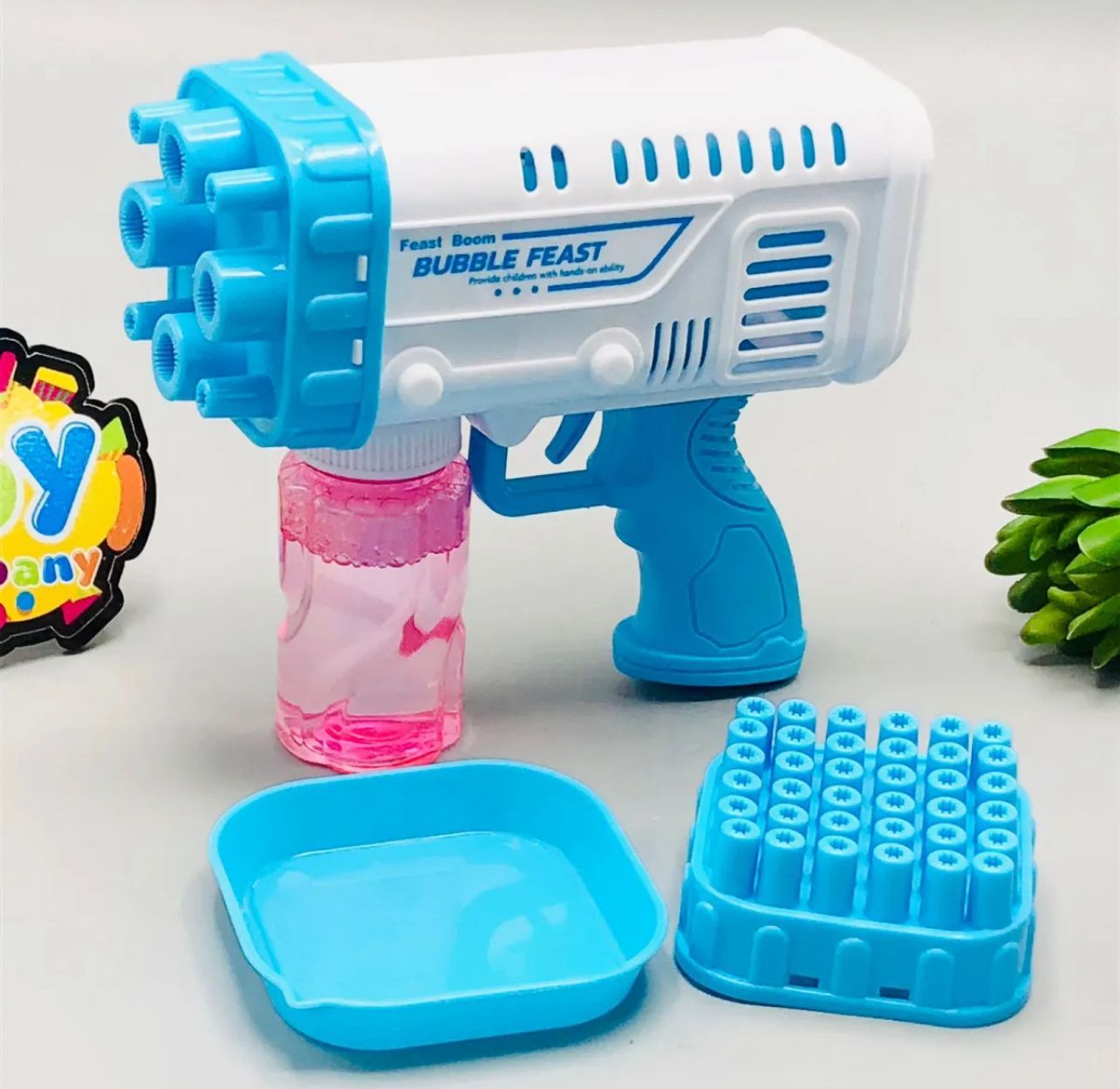 32-Hole Electric Gatling Bubble Gun Machine — Fun Fast Bubbles for Kids