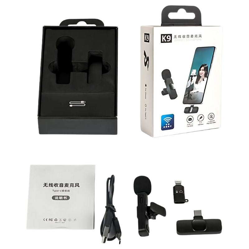 K9 Wireless Lavalier Microphone – Crystal Clear Sound, Anytime, Anywhere