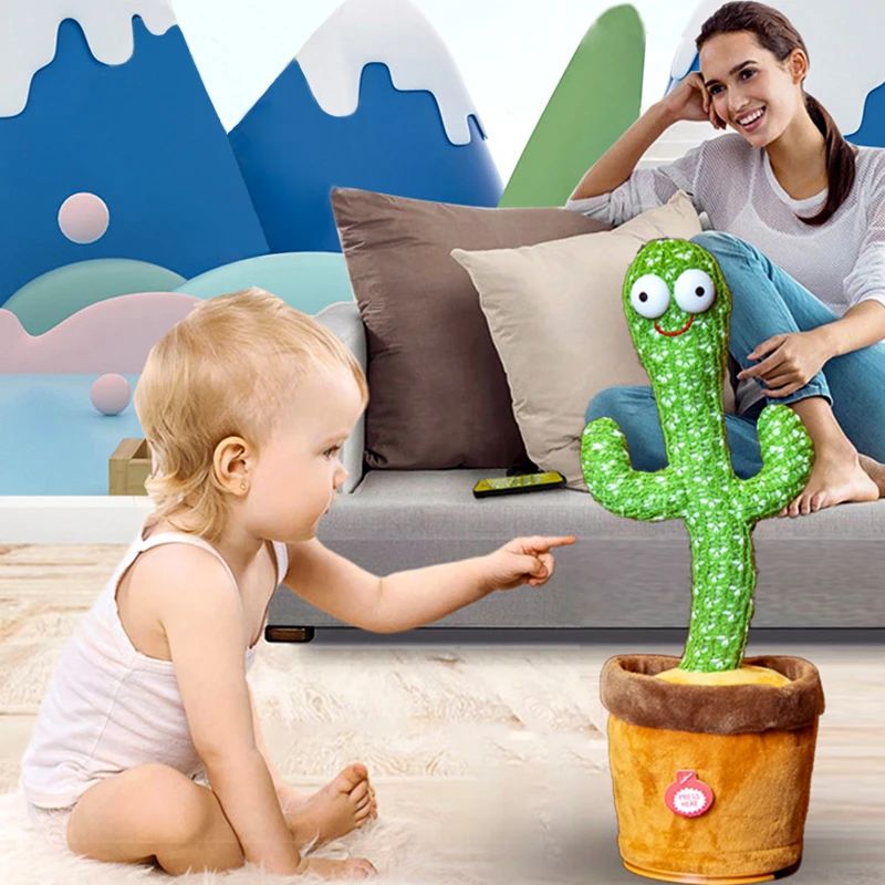 Dancing Cactus Toy – Sings, Dances & Repeats What You Say