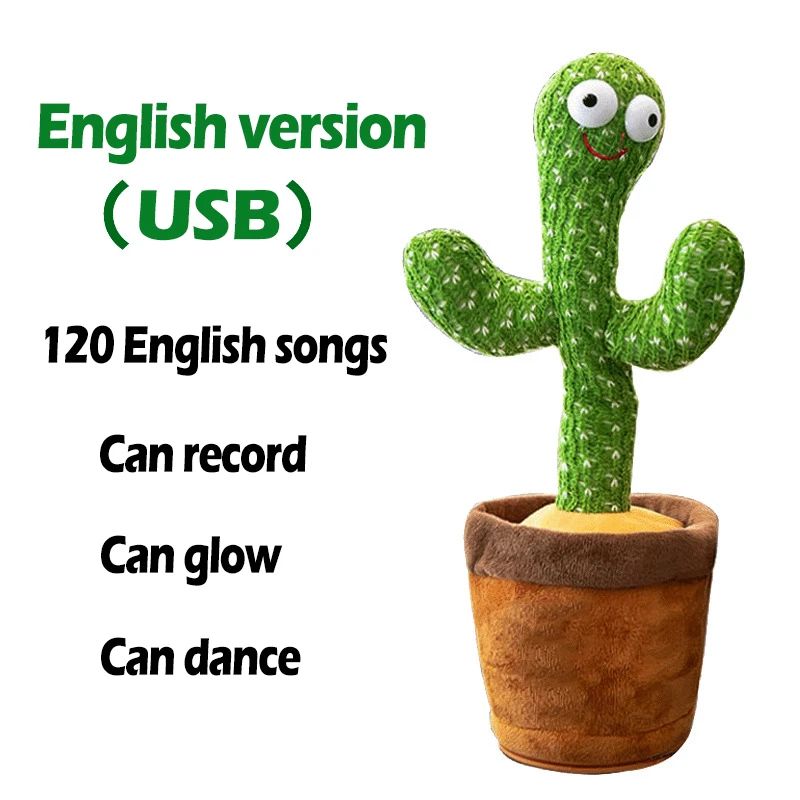Dancing Cactus Toy – Sings, Dances & Repeats What You Say