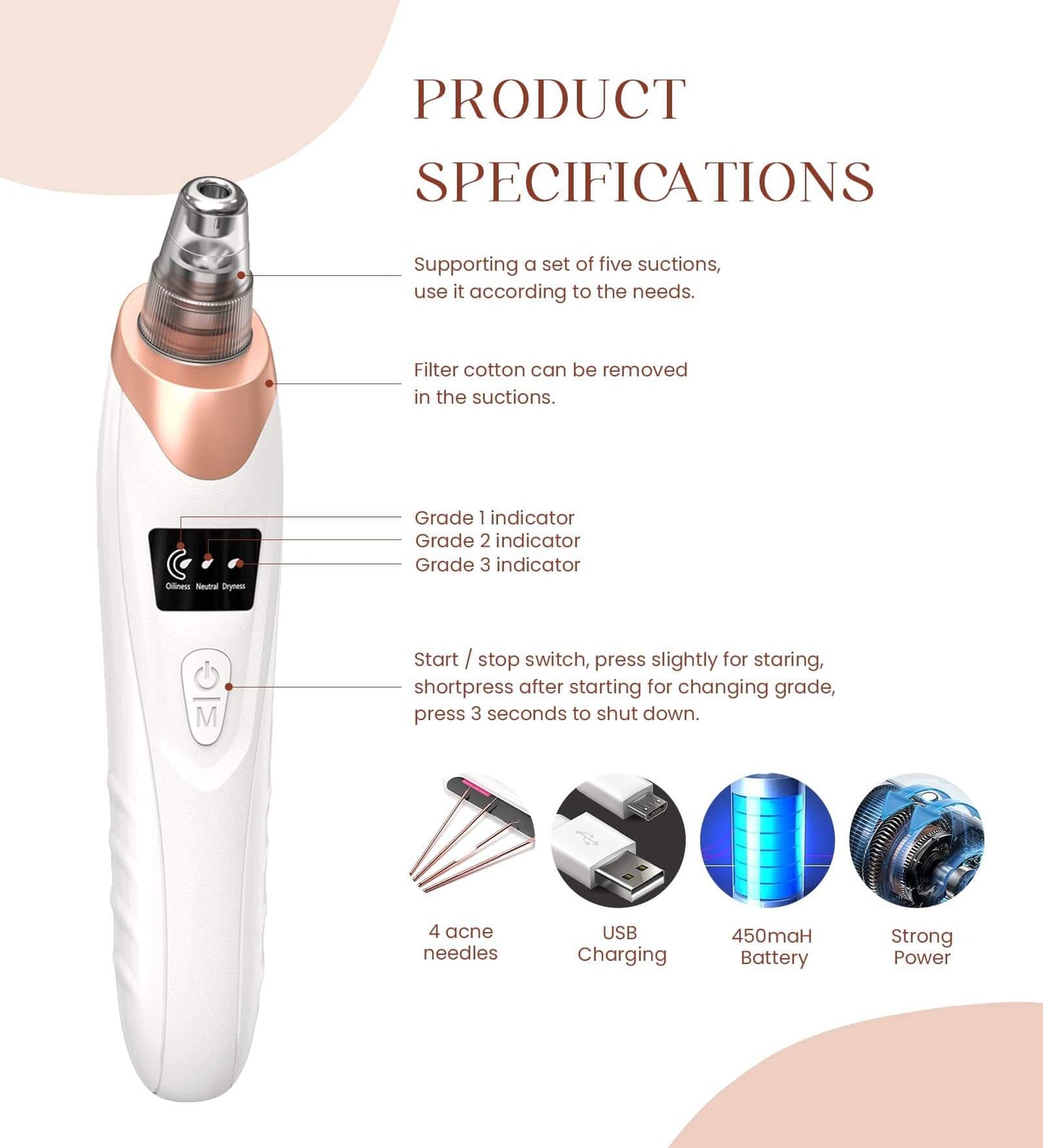 Electric 5-in-1 Acne & Blackhead Remover