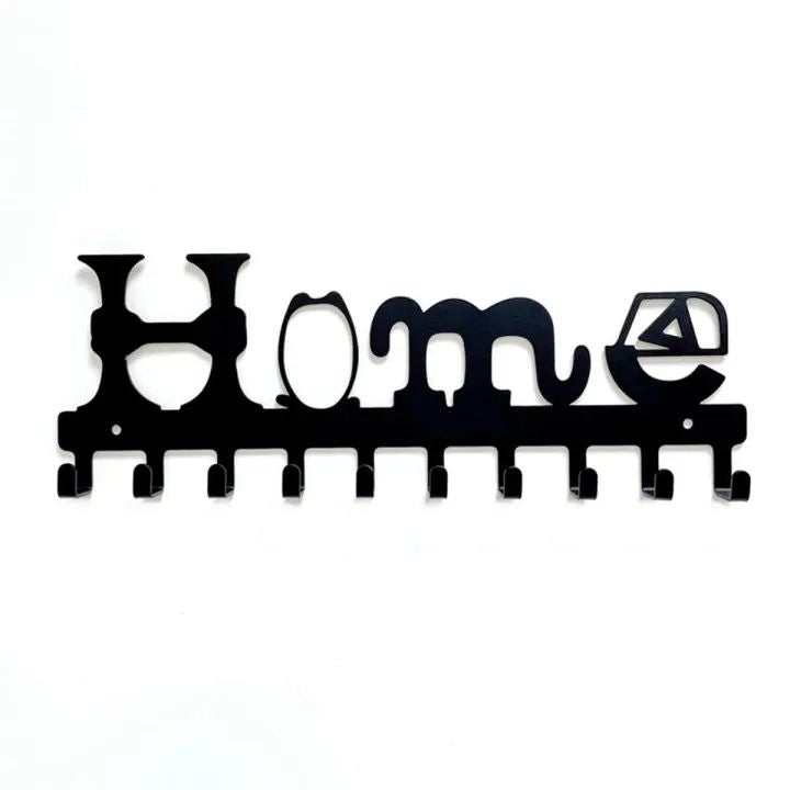 Metal Key Rack Holder – 10 Hooks, Wall Mounted