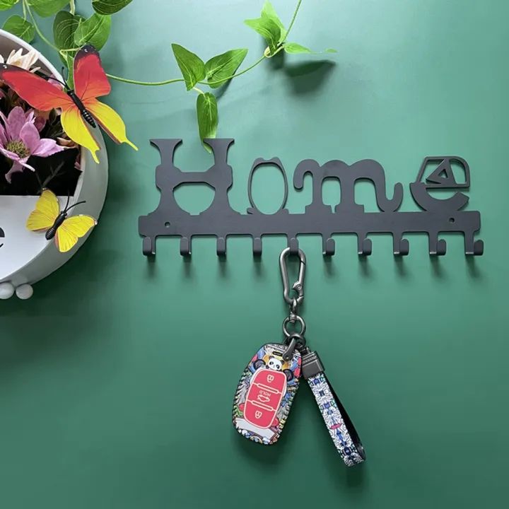 Metal Key Rack Holder – 10 Hooks, Wall Mounted