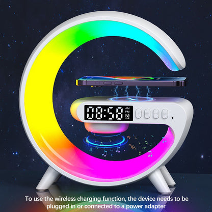 G63 Bluetooth Speaker with Atmosphere Light & Wireless Charger
